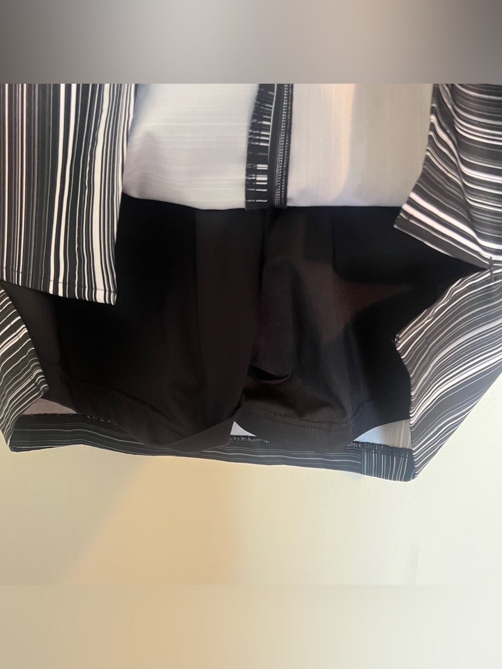Lady Hagen Black and White Striped Mini Skirt - Picture 6 of 8